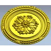 Round Floral Rosette STL - Decorative CNC Medallion