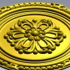 Round Floral Rosette STL - Decorative CNC Medallion