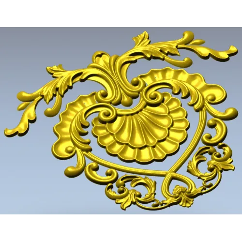 Картуш с раковиной в стиле рококо - 3D модель STL для ЧПУ