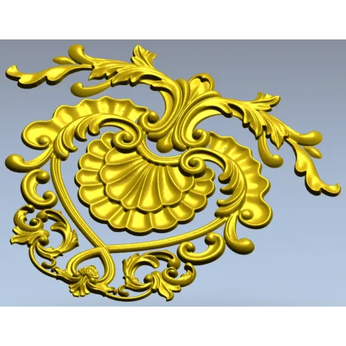 Картуш с раковиной в стиле рококо - 3D модель STL для ЧПУ