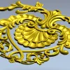 Картуш с раковиной в стиле рококо - 3D модель STL для ЧПУ