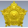 Auric Fleur Rosette - STL 3D model for CNC milling