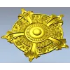 Auric Fleur Rosette - STL 3D model for CNC milling