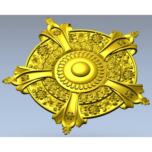 Auric Fleur Rosette - STL 3D model for CNC milling