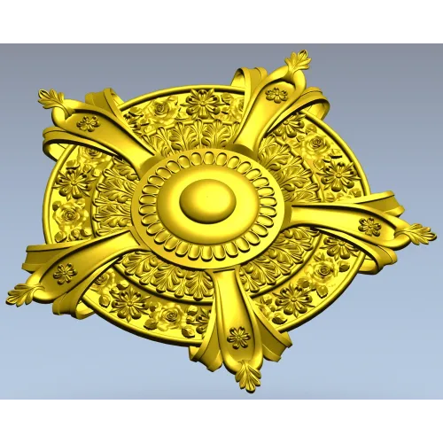 Auric Fleur Rosette - STL 3D model for CNC milling