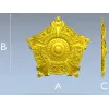 Auric Fleur Rosette - STL 3D model for CNC milling