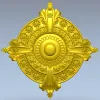 Baroque Rosette 3D STL for CNC