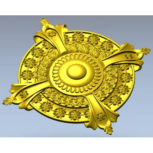 Baroque Rosette 3D STL for CNC