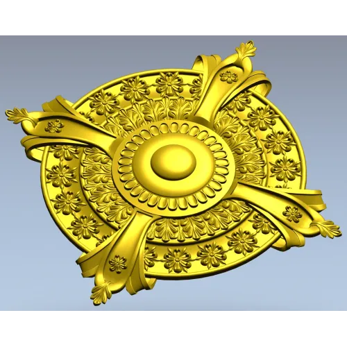Baroque Rosette 3D STL for CNC