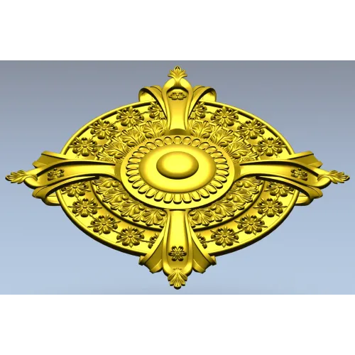 Baroque Rosette 3D STL for CNC