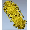 Барочный вертикальный картуш STL - 3D модель для ЧПУ