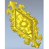 Fleuron Diamond Cartouche - STL 3D Model for CNC