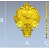 Картуш "Сердечный голубь" - 3D модель STL для ЧПУ