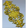 Вертикальный барочный картуш в стиле аканту - STL для ЧПУ
