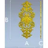 Вертикальный барочный картуш в стиле аканту - STL для ЧПУ