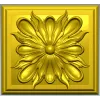 Square Floral Rosette STL for CNC