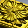 Square Floral Rosette STL for CNC