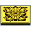 Square Floral Rosette STL for CNC