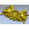 Baroque Cherub Cartouche STL for CNC carving