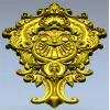 Декоративный картуш в стиле рококо "Жемчужная раковина" - STL для ЧПУ