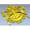 Картуш с нимфами и рогатыми зверями - 3D модель STL для ЧПУ