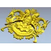 Картуш с нимфами и рогатыми зверями - 3D модель STL для ЧПУ