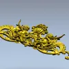Cherubic Acanthus Cartouche STL for CNC