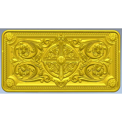 Ornamental Medallion Panel - STL 3D model for CNC