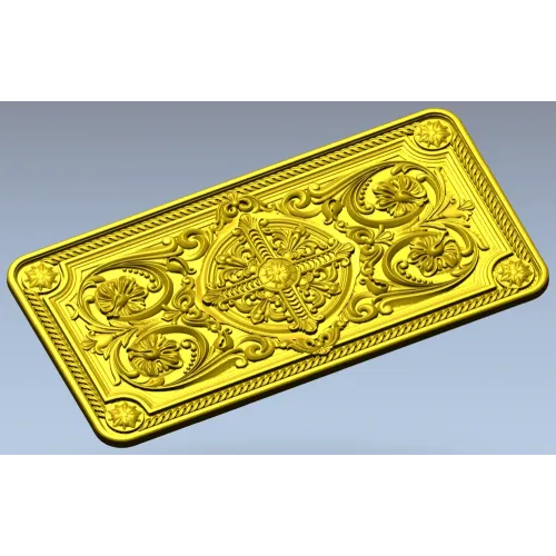 Ornamental Medallion Panel - STL 3D model for CNC