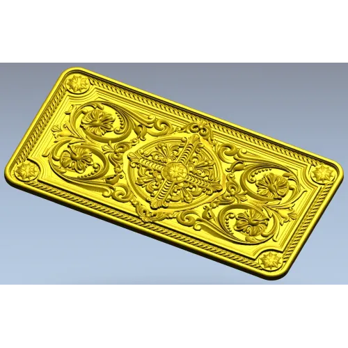 Ornamental Medallion Panel - STL 3D model for CNC
