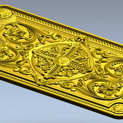 Ornamental Medallion Panel - STL 3D model for CNC