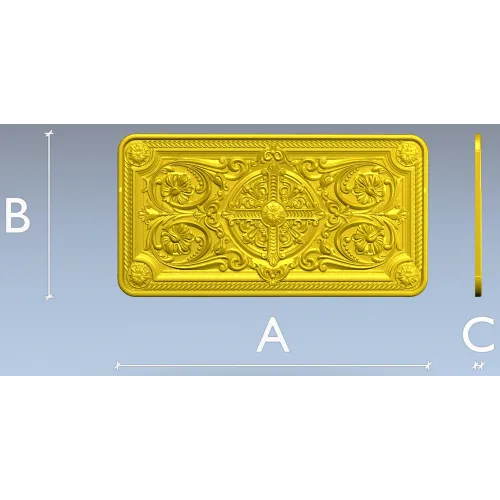 Ornamental Medallion Panel - STL 3D model for CNC