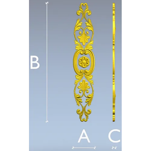 Вертикальный картуш для фрезеровки - STL 3D модель для ЧПУ