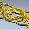 Овальная розетка в рокайльном стиле - stl модель для ЧПУ