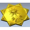 Lotus Star Rosette - STL 3D model for CNC routing