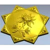 Lotus Star Rosette - STL 3D model for CNC routing