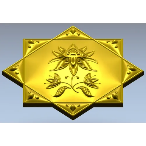 Lotus Star Rosette - STL 3D model for CNC routing