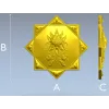 Lotus Star Rosette - STL 3D model for CNC routing