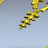 Вертикальная декоративная панель в стиле рококо - 3D модель STL для ЧПУ