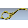 Рокайльная завитка для круглого медальона - STL для ЧПУ