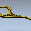 Рокайльная завитка для круглого медальона - STL для ЧПУ