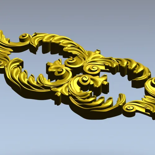 Ornate Acanthus Centerpiece - STL 3D model for CNC milling