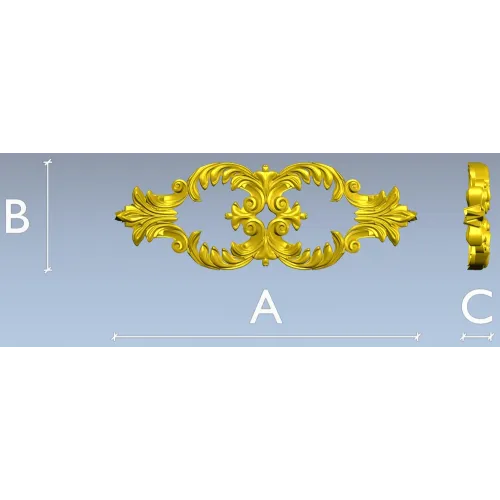 Ornate Acanthus Centerpiece - STL 3D model for CNC milling