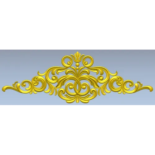 Royal Baroque Crest - STL 3D model for CNC