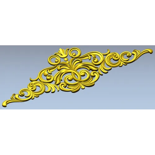 Royal Baroque Crest - STL 3D model for CNC