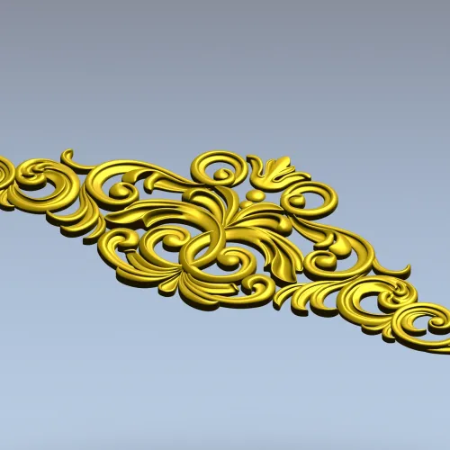 Royal Baroque Crest - STL 3D model for CNC