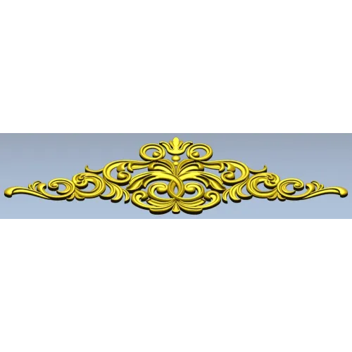 Royal Baroque Crest - STL 3D model for CNC
