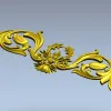 Декоративный картуш "Флорания" - 3D модель STL для ЧПУ