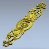 Вертикальная барочная накладка с розеттой - STL модель для ЧПУ