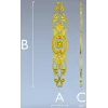 Вертикальная барочная накладка с розеттой - STL модель для ЧПУ